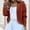 Brick Red, variant on Women Sweaters Clearance Cozy Lightweight Cardigan Soft Breathable Cropped Solid Sweater Brick Red L