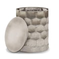 thumbnail image 3 of Allora 17" Contemporary Metal Storage End Table in Antique Silver, 3 of 7
