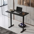 thumbnail image 2 of 48" Ergonomic Electric Standing Desk with 3 Memory Settings & Hanging Hooks, Adjustable Height Stand up Desk with T-Shaped Metal Bracket, Black, 2 of 9