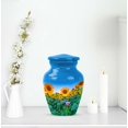 thumbnail image 6 of Sunflower Memorial Mini Urn For Ash Adult Male, Blue Keepsake Urn For Man And Women, 3 Inch Small Urns For Human Ashes Adult Man, Sunset Miniature Keepsake For Ashes Of Loved Ones, 6 of 7