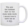 thumbnail image 1 of ThisWear Dad Gifts from Son You Are Luckiest Dad in World Perfect Gifts for Dad 11 ounce Coffee Mug, 1 of 4