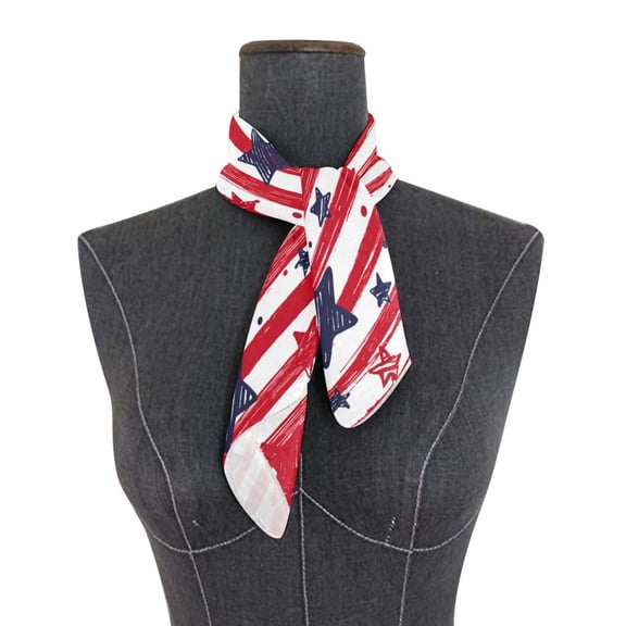 Square Scarf 24x24 Inch Doodle Star Stripe Seamless Silky Satin Sun Protection Neck Scarf for Women Multi-Purpose Head Wrap Bandana for Hair Bag Decoration