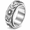 Silver, variant on Men’s Stainless Steel Sun Moon Star Spinner Ring, Celestial Pattern, Textured Band, Sizes 6-13, Graphic Style for Daily Wear, Parties and Casual Outings, Birthday Gift