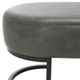 thumbnail image 5 of SAFAVIEH Bellezza Oval Solid Glam Bench, Grey Leather, 5 of 10