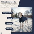 thumbnail image 4 of Kickred Basic Dog Hoodie Sweatshirts, Pet Clothes Hoodies Sweater with Hat and Leash Hole, Soft Cotton Outfit Coat for Large Medium Small Dogs(2XL, Navy Blue), 4 of 7