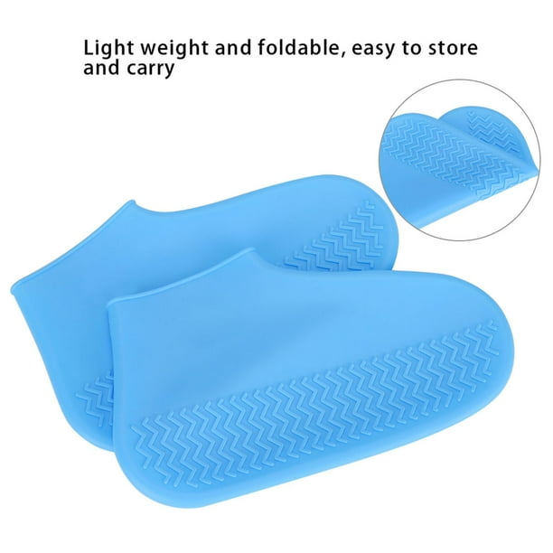 Funda De Silicona Impermeable Para Zapatos, Antideslizante, Reutilizable, Protector De Zapatos Para Exteriores, Para Acampar, Senderismo, Pesca, Azul, M, L