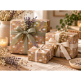 thumbnail image 4 of Floral Gift Wrapping Paper, Watercolor Flower Kraft Paper Roll, Mini Roll Wrapping Paper for Women, Spring and Birthday Purple, 4 of 6
