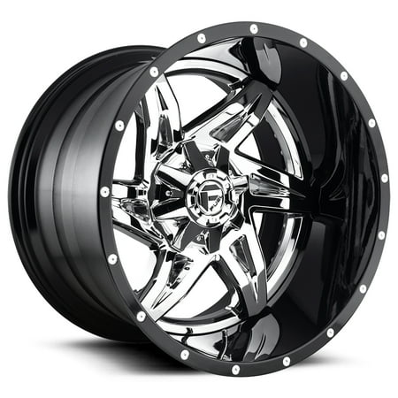 22 Inch Black And Chrome Rims - Fuel D272 Rocker 22x12 8x6.5