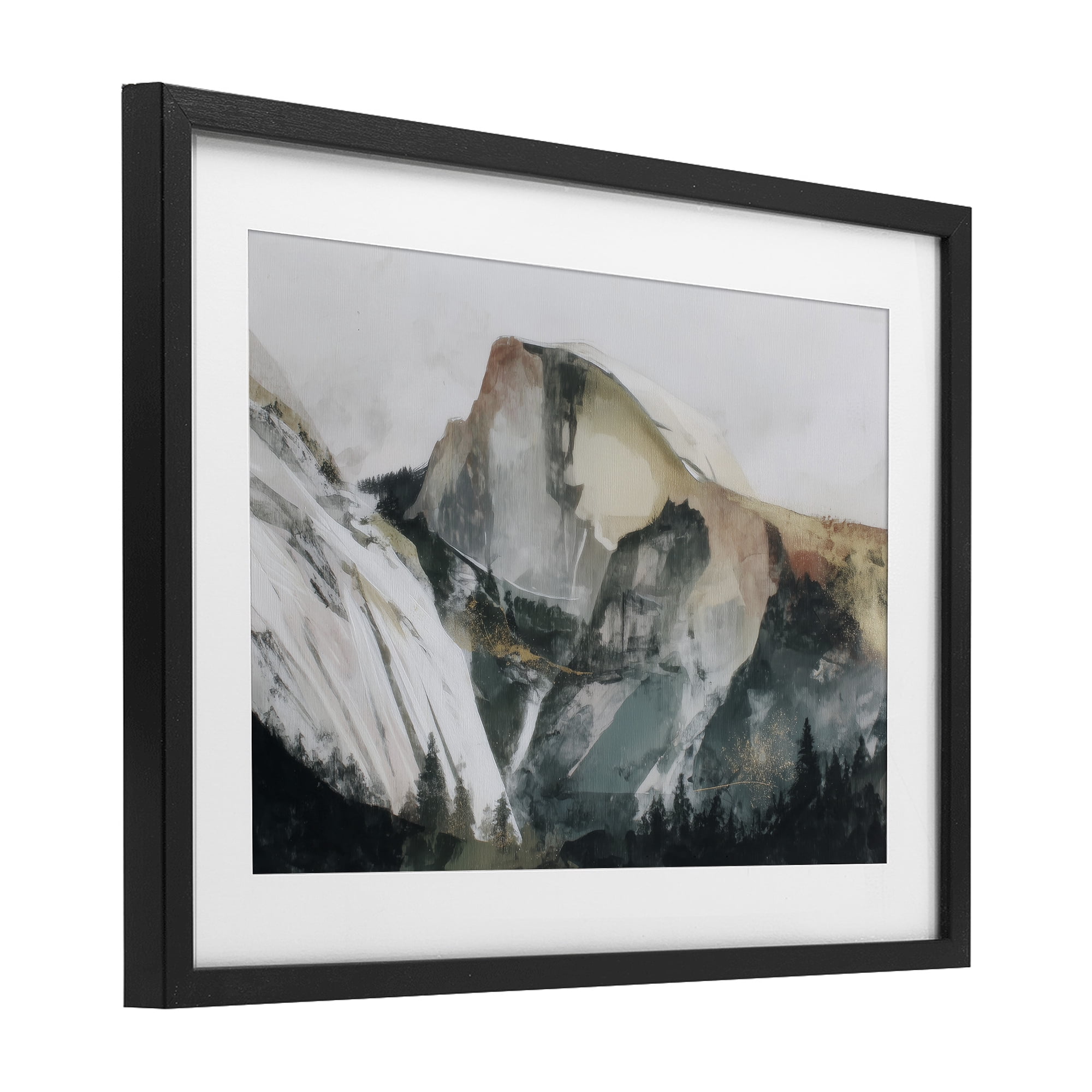 Stupell Industries Abstract Sierra Nevada Mountain Black Framed Print Under Glass, design by Chromatic Storm Studio