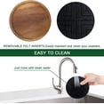 thumbnail image 7 of Coasters for Drinks Absorbent 5 Pack, Coasters for Coffee Table with Holder, Non-Slip, Non-Stick, Suit for Kinds of Cups 4.3 inch Black, 7 of 7