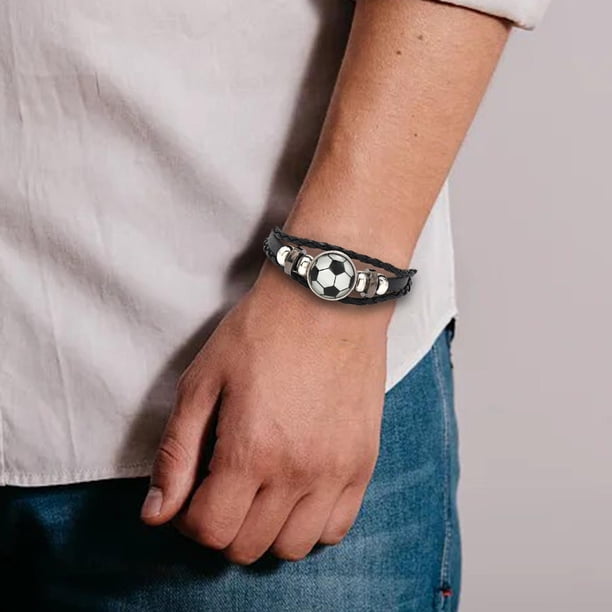 Lot de 12 bracelets de football avec cordon tissé réglable - Cadeau d'anniversaire pour garçons et filles Lot de 12 bracelets de football avec cordon tissé réglable - Cadeau d'anniversaire pour garçons et filles