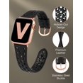 thumbnail image 3 of Wearlizer Leather Band Compatible with Apple Watch Band 38mm 40mm 41mm 42mm 44mm 45mm 49mm Ultra Women Men Dressy Breathable Hollow-out Braided Leather Strap for iWatch Bands SE Series 8 7 6 5 4 3 2 1, 3 of 6