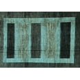 thumbnail image 1 of Ahgly Company Indoor Rectangle Abstract Light Blue Modern Area Rugs, 2' x 3', 1 of 4