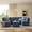Navy, variant on Tina's Home 92.5" Wide 4-Piece Modular Sectional Sofa with Storage, Modern Chenille Upholstered L-Shaped Couch for Living Room Apartment Small Space, Gray
