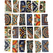 Broken Mexican Talavera Tiles Handmade Mix Designs 6X6 Mosaic Tiles