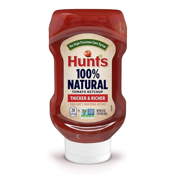 Hunt's All Natural Tomato Ketchup, 20 oz (Pack of 2)
