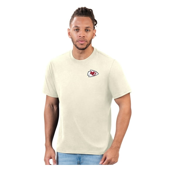 Men's Margaritaville Cream Kansas City Chiefs Wastin' Away T-Shirt