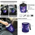 thumbnail image 4 of Renewold Wolf Galaxy Violet 12 PCS Car Seat Cover Set with Front Car Seat Covers Steering Wheel Cover Seat Belt Cover Trash Can Armrest Cover Rear View Mirror Cover Coaster Keychain Air Vent Bag, 4 of 7