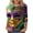 #0067-Multicolor, variant on Puyaiuu Mardi Gras Shirt for Women 3/4 Length Sleeve Crew Neck 2025 Carnival Outfits Holiday Party Costumes Graphic Tees Gift