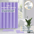 thumbnail image 1 of Cortina de Ducha ComfiTime Tela Resistente Al Moho Lavanda 108 X 72, 1 of 1
