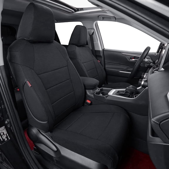 coverdream Custom Fit Corolla Cross Seat Covers for Toyota Corolla Cross XLE 2022-2026(Non-Hybrid),Rear 40/60 Spilt w/Armrest - Washable Polyester Auto Seat Covers(Black,Full Set)