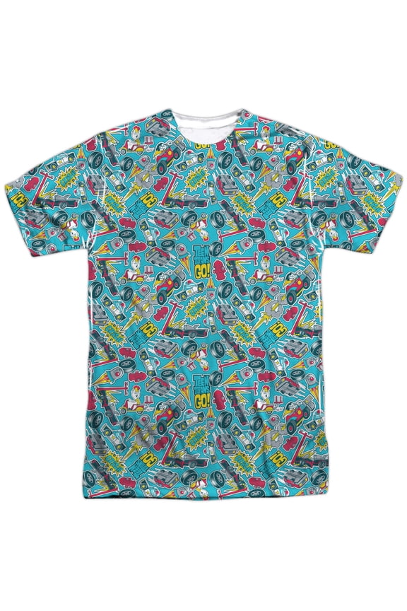 Teen Titans Go Pattern (Front/Back Print) Mens Sublimation Polyester Shirt