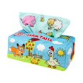 thumbnail image 2 of Caja de Pañuelos Montessori de Peluche Suave para Recién Nacidos, 2 Uds., Juguete para Bebé, Juguetes Educativos para Edades Tempranas en Edad Preesco Hugo juego sensorial, 2 of 10