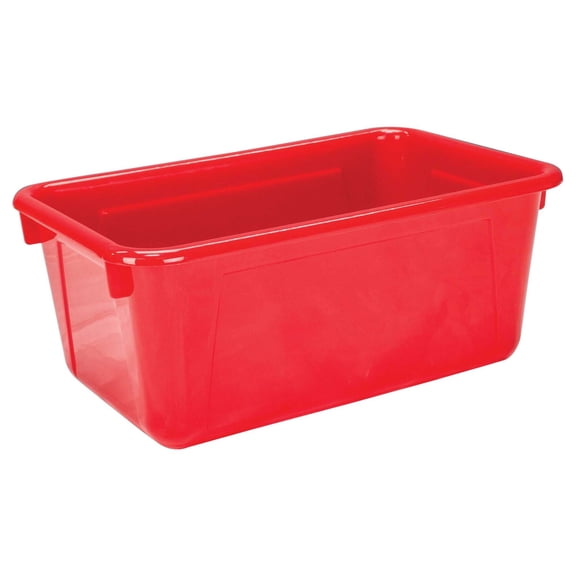 School Smart Tote Tray, 12 x 8 x 5 in, Red