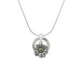 thumbnail image 2 of Delight Jewelry Two-tone Large Daisy Flower Joy Ring Charm Necklace, 18", 2 of 4