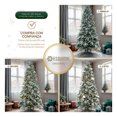 thumbnail image 4 of Árbol Navidad Nevado + Piñas Pino Navideño 2.2m Ramas Mixtas Esquimal, 4 of 6