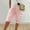 Pink, variant on Women's Casual Summer Shorts Drawstring Elastic Waist Knee Length Curling Jersey Bermuda Shorts Blue XL