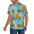 thumbnail image 2 of Hirioo Sunflowers for Men's Baseball T-shirt Shirts Short Sleeve Casual Summer Button Stretch T Shirts,Size S-4XL-Large, 2 of 7