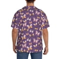 thumbnail image 3 of Yiaed Butterflies And Floral Print Mens Casual Wrinkle Free Shirts Short Sleeve Button Down Summer Stretch Dress Shirt-Small, 3 of 5