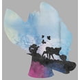 thumbnail image 2 of Boy's Bambi Blue Watercolor Silhouette  Graphic Tee Athletic Heather Small, 2 of 5