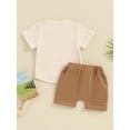 thumbnail image 3 of Bagilaanoe 2pcs Toddler Baby Boy Shorts Set Short Sleeve T Shirt Tops + Shorts 6M 12M 18M 24M 3T Kids Casual Summer Clothes, 3 of 8