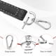 thumbnail image 4 of Ganchos de clip giratorio Uxcell [4 piezas] - Ganchos de clip para llaveros, uso para hacer llaveros - [Plata y negro - 1.91 pulgadas] Hardware de cinta D Ring, 4 of 6