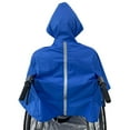 thumbnail image 4 of Poncho impermeable de ruedas, con capucha y reflectante, ligero sobre Azul shamjiam  poncho para silla de ruedas, 4 of 7