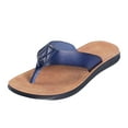 thumbnail image 5 of Mostsola Flip Flops for Men Leather Flats Arch Support Beach Shoes Soft Sole Slip on Shoes, 5 of 6