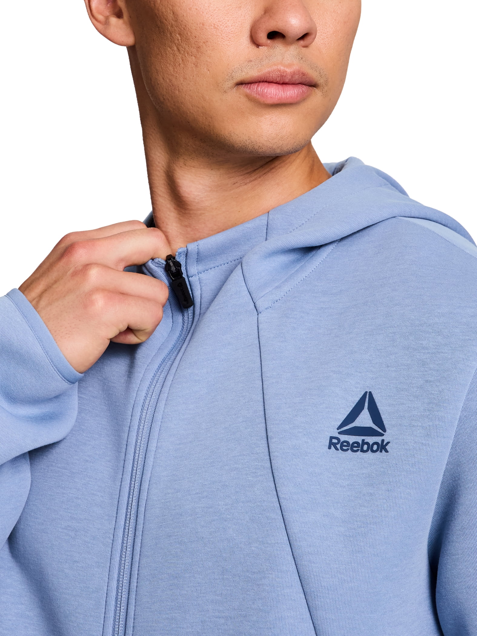 Reebok Men's and Big Men's Momentum Fleece Full Zip Hoodie, Sizes XS-5XL