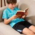 thumbnail image 5 of Adarl Boys Athletic Shorts Set 2 Piece Quick Dry Short Sleeve T-Shirt and Mesh Shorts Soccer Set Sizes 4-14 Years, 5 of 6
