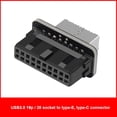 thumbnail image 2 of USB 3.0 Internal Header To USB 3.1/3.2 Type C Front Type E Adapter USB3.0 19P/20P To TYPE-E Converter For Computer Motherboard, 2 of 5