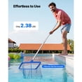 thumbnail image 6 of KFFKFF Telescoping Pool Pole, Adjustable 3.4 to 15 Ft Cleaning Pole with 2 Extensions, Durable Pole for Skimmer Nets, Brushes, and Vacuum Heads, 6 of 9