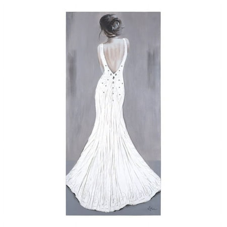 UPC: 0845805005764 | Yosemite Home Decor  Woman in White  Wood Gallery Wrapped Wall Art in Gray