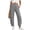c01Gray, variant on LNWUY Womens Barrel Pants High Elastic Waisted Summer Fashion Solid Color Capri Pants Loose Fit Casual Wide Leg Trousers Brown S