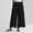 Black, variant on Babysbule Ladies'Solid Color Loose Pants Elastic Waist Cotton And Linen Big Pocket Casual Pants