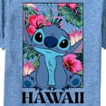 thumbnail image 2 of Boy's Lilo & Stitch Tropical Hawaii Poster Performance Graphic Tee Royal Blue Heather X Large, 2 of 4