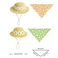 thumbnail image 3 of Methold Paja de verano tejida a mano para mascotas pequeñas, gatos, mascotas, flores frescas, decoración suave para porche, juego de fiesta Ropa para mascotas verde, 3 of 6