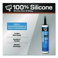thumbnail image 3 of SILICONE PLUS Premium Window, Door and Siding 100% Silicone Sealant, 9.8 oz Tube, Black | Bundle of 10, 3 of 5