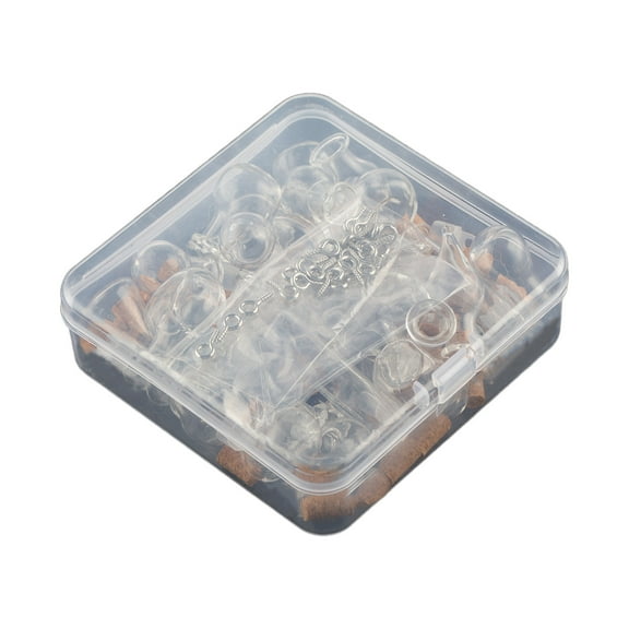 COOLHOOD 30Pcs Glass Bottle Set Unique Pendants Ornamnet for Crafting and Decorating with Cork Stoppers and Hook