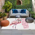 thumbnail image 2 of Pink Flamingo Outdoor Rug for Patio/Deck/Porch, Non-Slip Large Area Rug 4 x 6 Ft, Summer Animal Gradient Watercolor Indoor Outdoor Rugs Washable Area Rugs, Reversible Camping Rug Carpet Runner, 2 of 8